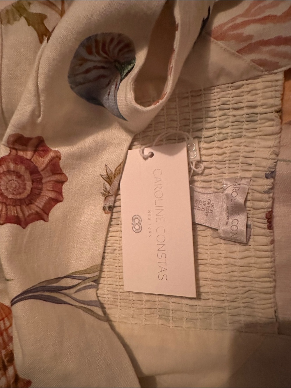 Caroline Constas Cream Sea Life Print Mini Dress - Picture 6 of 6